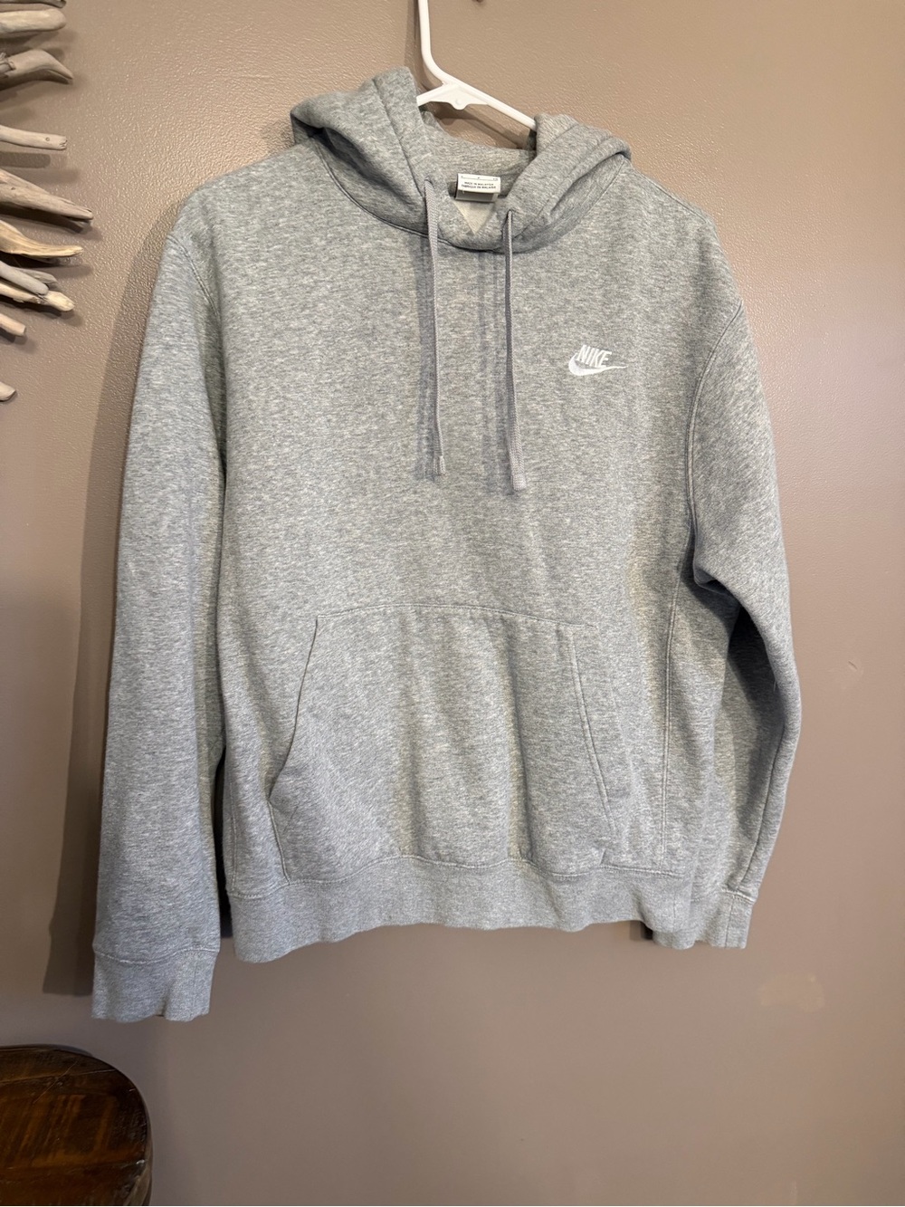 Nike hooded sweatshirt in grey